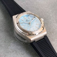 New ice Blue Texture Steel Bezel Sapphire Glass NH35A Automatic Watches For Men