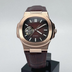 Custom 40mm Rose Gold Open Heart Continental Choco Mod | NH38 Automatic Luxury
