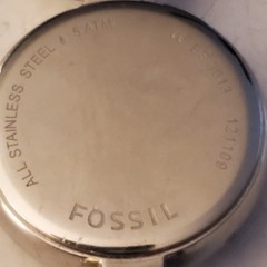 Fossil Watch ES3013 Stainless Steel 26mm Silver Tone Rhinestone Works GUC
