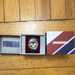 Cadola Testa Di Toro Chronograph Quartz Watch Green With New Leather Strap, Nice