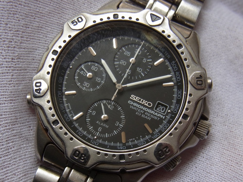 JUNK! SEIKO CHRONOGRAPH 7T32-6E40 10 BAR MEN’S UNTESTED JUNK!