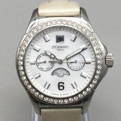 Zodiac Air Dragon Womens 40mm Watch Stainless Swiss Day Night Date New Battery