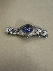 USED Fossil Blue AM-3099 Ladies Watch – Blue Dial, Stainless Steel, Box & Manual
