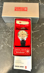 Victorinox Swiss Army Officer Chronograph Watch Set With Swiss Army Knife