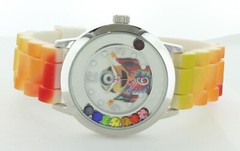 Minions Watch Universal Studios Multicolor Silicone Band Round 40 mm White Dial