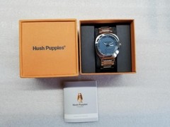 HUSH PUPPIES AUTOMATIC NAVY DIAL DAY/DATE ST.STEEL MEN’S WATCH HP.8581M.1503 NEW