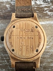 Twigs Natura Time The Stem Quartz Analog Wood Grain Dial Brown Leather 3 ATM