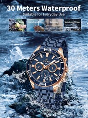REWARD Men’s Multifunction Chronograph Calendar Luminous Waterproof Quartz Watch