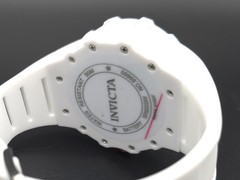 NEW Invicta Men’s Quartz Skeleton Chronograph Tachymeter 50mm White Strap w/ Box