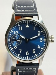 Pike Watches Aviator Manual Wind Pilot’s Watch 42 mm, Handmade and Very Precise