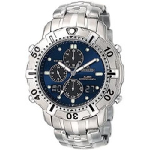 Citizen Mens Promaster JN3010-52L Stainless Steel Blue Dial Wristwatch