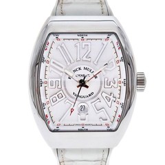 Franck Muller Vanguard V45SCDT Stainless Steel Leather / Rubber Diamond #KNW1826