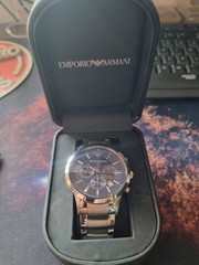 Emporio Armani AR2448 Chronograph Quartz Blue Dial Stainless Steel Men’s Watch.