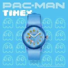Timex Pac-Man Collaboration Camper TW2V94000 Quartz 30mm Wrist Watch Light Blue