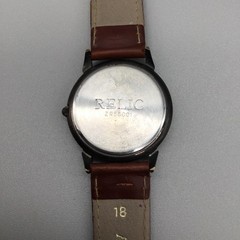 Relic Unisex Watch 34mm Bronze Dial Brown Leather Roman Numeral New Battery