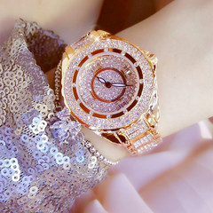 Full Diamond Luxury Women Watch Round Face Stylish RoseGold Women’s Wrist Watch