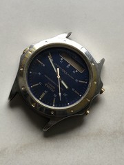 Vintage Pulsar Quartz Alarm Chronograph V041-9100 Wristwatch for Parts Or Repair