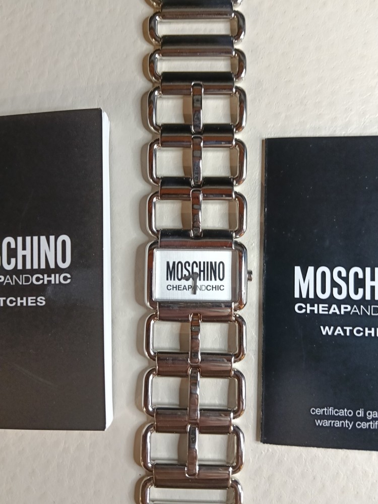 New Boxed Womens Moschino Cheap And Chic Watch Silver Tone Bracelet Stunning