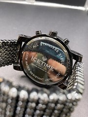 ICETIME Crown 10ct Black DIAMOND Men’s Watch***