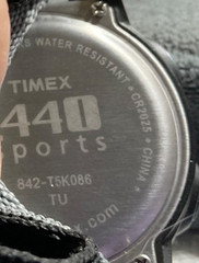 TIMEX 1440 SPORTS 41mm DIGITAL WATCH 842-T5K086 FOLD-OVER NYLON STRAP NEW BATT