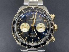 TIMEX Waterbury Chronograph TW2Y24000 Black Dial Gold GP Stainless Steel Watch