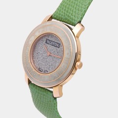 Valentino Silver Yellow Gold Plated Histoire Womens Wristwatch 37 mm