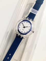 Swatch Originals Armbanduhr GK254 Unisex Blau Analog Quartz 35 mm