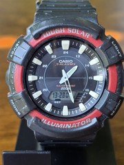Casio AD-S800WH (5203) Tough Solar Black/Red Quartz Watch – Working