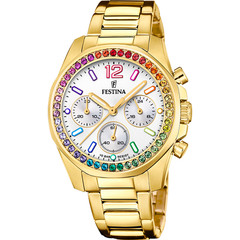 Festina Boyfriend F206092 Womens Stainless Steel White Chrono Dial Watch 38.1 mm