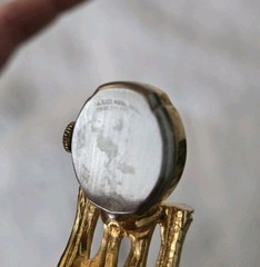 Vintage VANTAGE Hidden Watch Bracelet Women’s Gold Tone Hinged Bangle 70s 80s