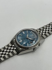 Vintage Ricoh Dynamic Wide Automatic 21 Jewels Day-Date Blue Dial Men’s Watch