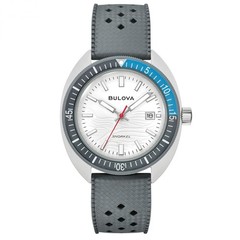 BULOVA Snorkel 98B449 White Quartz Men’s Watch New in Box