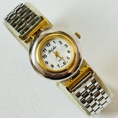Vintage Park Lane Mother Of Pearl Women’s Two Tone Silver Gold Dress Watch