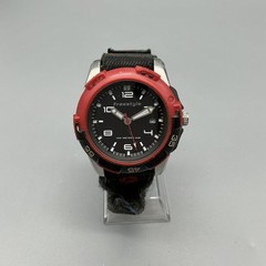 Freestyle Kampus Mens Watch 40mm Black Dial Red Bezel 100M Backlight New Battery