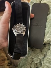 Marathon Navigator Quartz Military Watch Black Dial Nylon Strap 100m 41mm