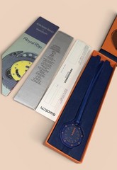 Swatch Royal Pop Orenji Hachi Blue Bioceramic Quartz 41mm And Papers Seen