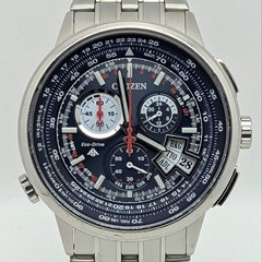 CITIZEN Watch Promaster Sky Silver Purple Eco-Drive Pilot Quartz Titanium Men’s