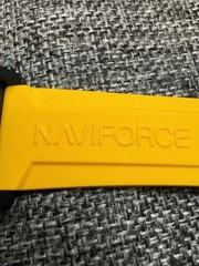 Naviforce NF7104 Digital Sport Watch Black Case Yellow Silicone Strap Never worn