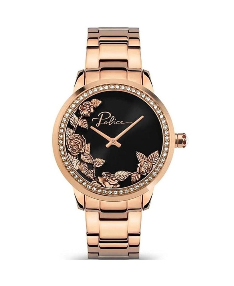POLICE Women Analog Quartz Casual Watch Classic Dress Black Dial Waterproof Roun
