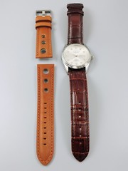 Croton Diamond Automatic Day-Date President Style Watch Silver Dial Extra Straps