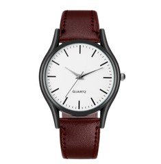Mens 18mm Casual Generic PU Leather Watch Aloy Case Business Design
