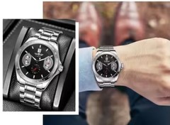 T-WINNER Automatic Stainless Steel Watch – Sport, Luminous, Calendar, 40-44mm