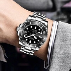 LIGE Men Watch Luxury Brand Steel Wristwatch Big Case Shockproof Boys Watches