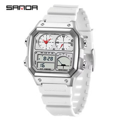 Sports Watch for Students, Square Digital Temperature Measuring Watch