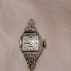 Vintage Women’s Manual Wind 37 Jewels Silver Tone Art Deco Tonneau
