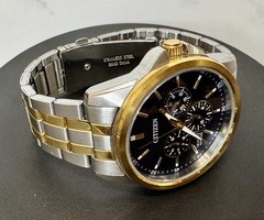 Citizen 6329-S127173 Two-Tone Blue Dial Quartz Multifunction Men’s Watch WR100