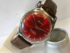 REFURBISHED HMT JANATA 17J WINDING RED WINE DIAL 0231 INDIA MEN’S WORKING