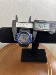 Lavaredo Digital Watch Quartz Chrono Alarm Day Date Month Blue Black New Battery