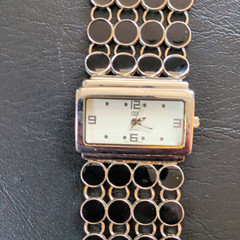Women’s Quartz Analog Rectangle Silver Steel Bracelet White Dial 3m 18mm