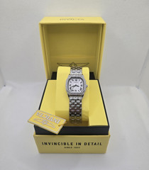Invicta Racing Women’s Quartz Watch Silver Stainless Bracelet Roman Dial w/ Box